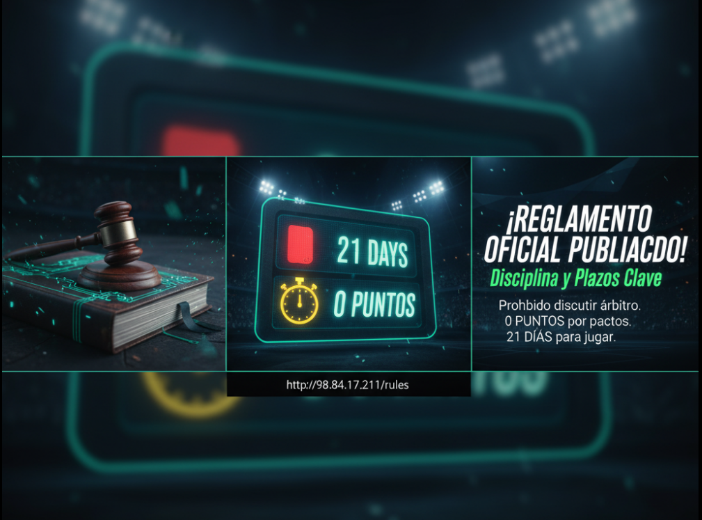 ¡Reglamento Oficial Publicado! Conoce las Normas de Disciplina y Plazos Clave.